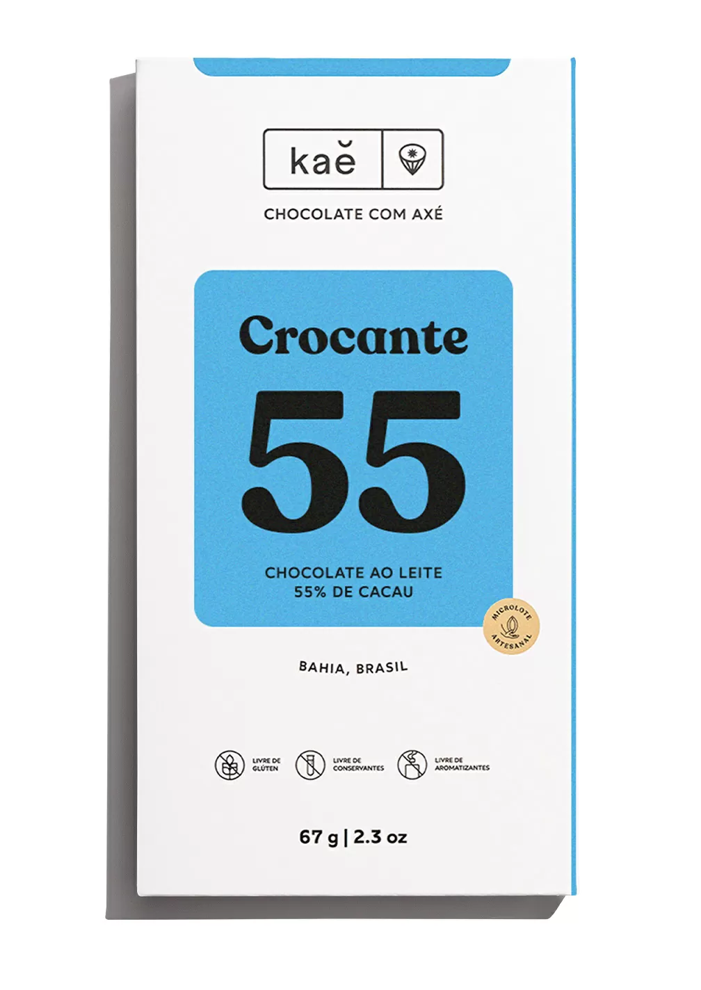 Chocolate 55% ao leite com Crocante